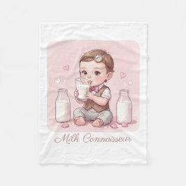 Manta Polar Milk Connoisseur Baby Boy Print Nursery