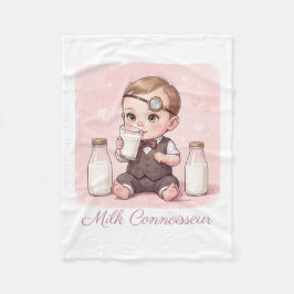Manta Polar Milk Connoisseur Baby Girl Print Nursery