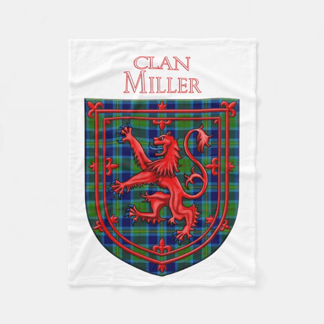 Manta Polar Miller Tartan Scottish Plaid Lion Rampant (Anverso)