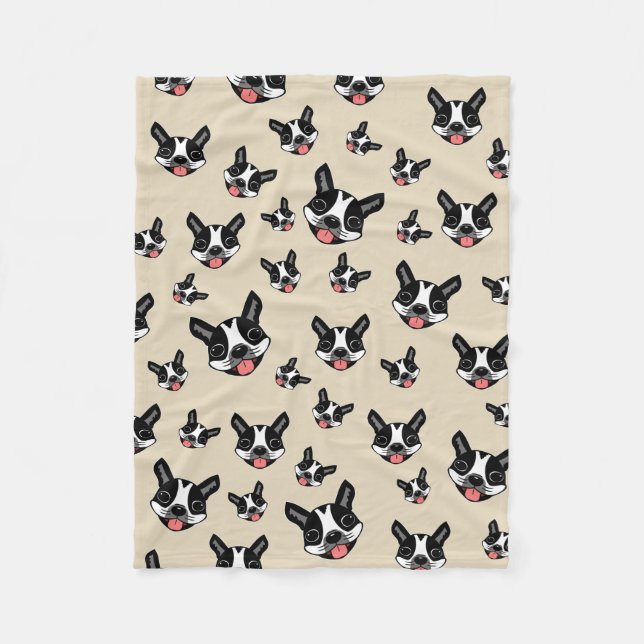 Manta Polar Milo la Boston Terrier (Anverso)