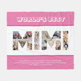 Manta Polar Mimi Carta Collage de fotos Cutout Abuela Cumpleañ