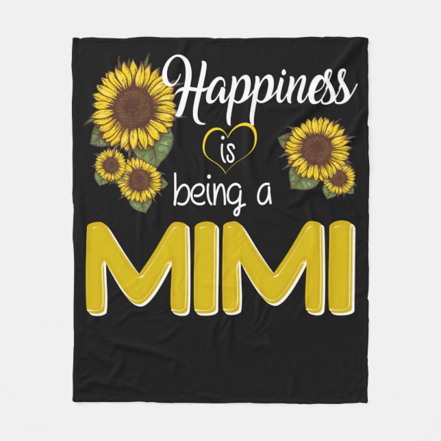 Manta Polar Mimi Gift | La Felicidad Es Ser Un Girasol MiMi (Anverso)