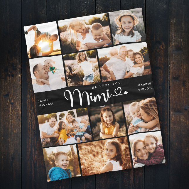 Manta Polar Mimi We Love you Heart Modern Collage de fotos (Subido por el creador)