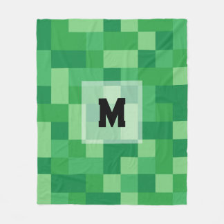 Manta Polar Minecraft Monogram Fleece Blanket