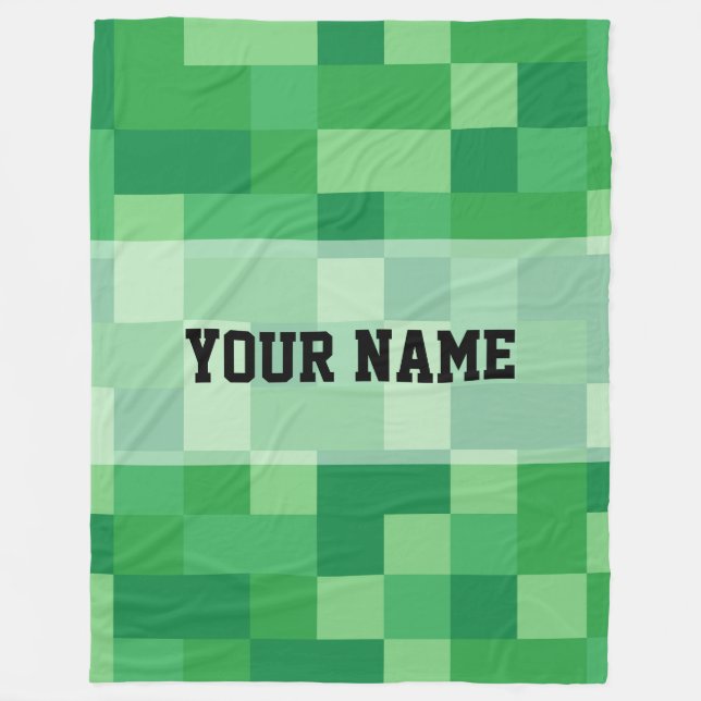 Manta Polar Minecraft Personalized Blanket (Anverso)