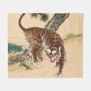 Manta Polar Minhwa Tigre Feo Coreano