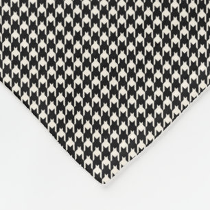 Manta Polar Mini modelo de Houndstooth blanco y negro