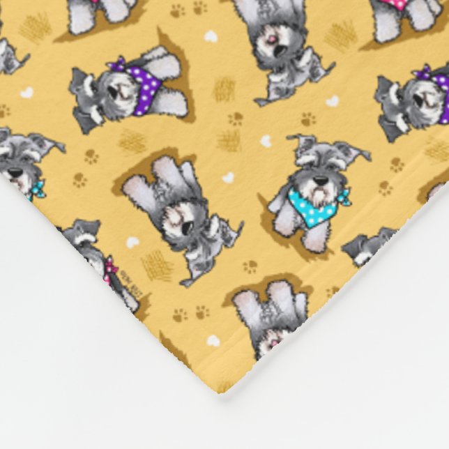 Manta Polar Mini Schnauzer Sunshine KiniArt (Esquina)