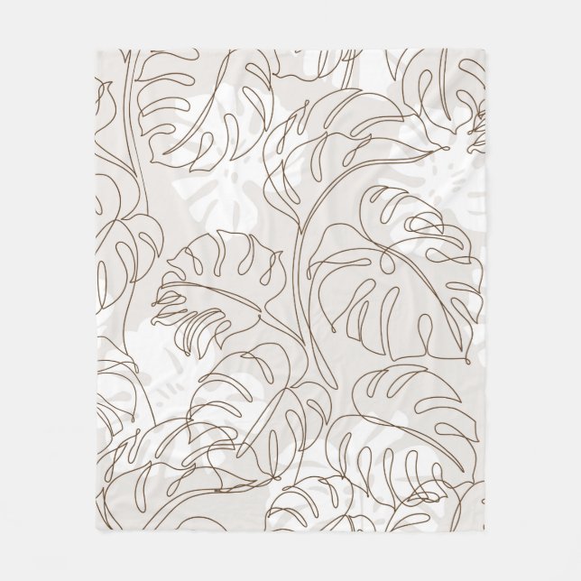 Manta Polar Minimal botanical art seamless pattern. Tropical m (Anverso)