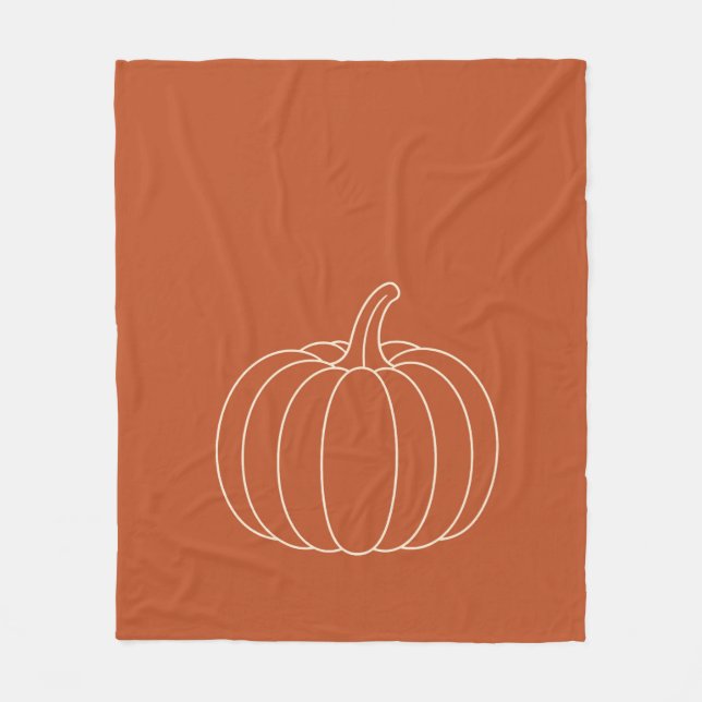 Manta Polar Minimal Pumpkin Fleece Blanket  (Anverso)