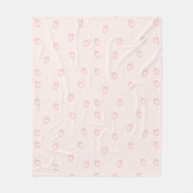 Manta Polar Minimalismo de Fresa (Anverso)