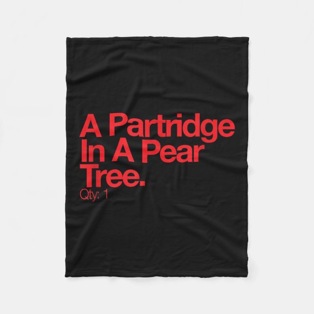 Manta Polar Minimalist Christmas T Shirt - Partridge In A Pear (Anverso)