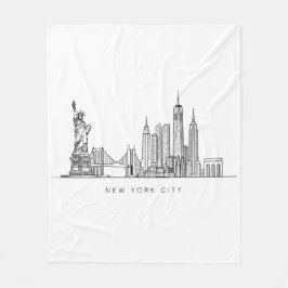 Manta Polar Minimalist New York City Skyline Line Art