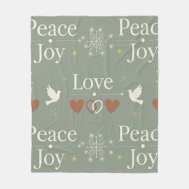 Manta Polar Minimalist Peace Love Joy Scandinavian Holiday