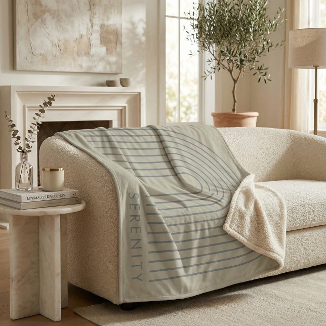 Manta Polar Minimalist Sand Grey Arch Line Art Quiet Luxury  (Minimalist Sand Grey Arch Line Art Quiet Luxury Sophisticated Home Decor Fleece & Sherpa Blankets
)
