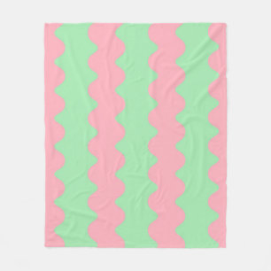 Manta Polar Minimalista banda de onda rosa verde moderna acoge