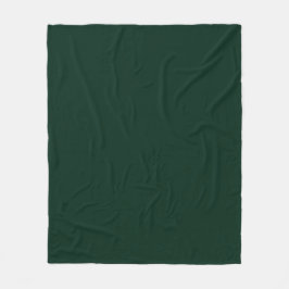 Manta Polar Minimalista pino oscuro verde liso