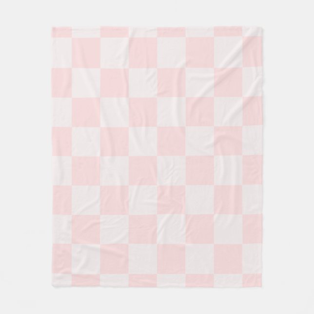 Manta Polar Mínimalista Rosa Claro Neutral Cuadrada (Anverso)