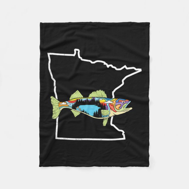 Manta Polar Minnesota Walleye Pesca de Wal (Anverso)
