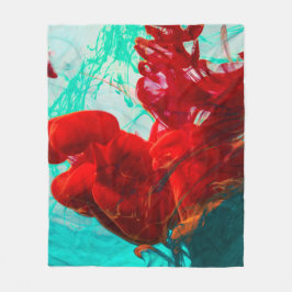 Manta Polar Mint Green y Red