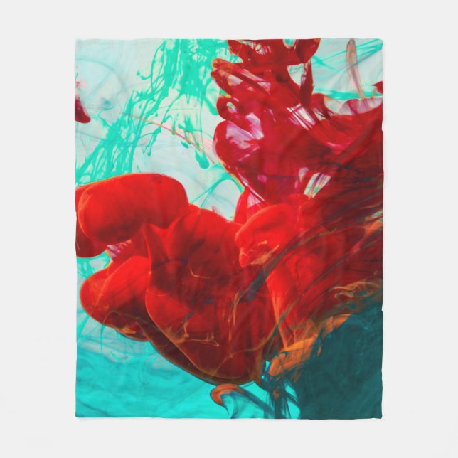 Manta Polar Mint Green y Red (Anverso)