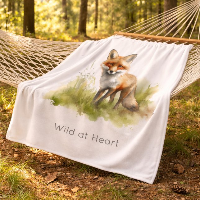 Manta Polar Mirada Ámbar: Zorro de Pradera, personalizado (Subido por el creador)