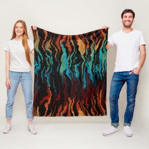 Manta Polar Mirando el abstracto del fuego