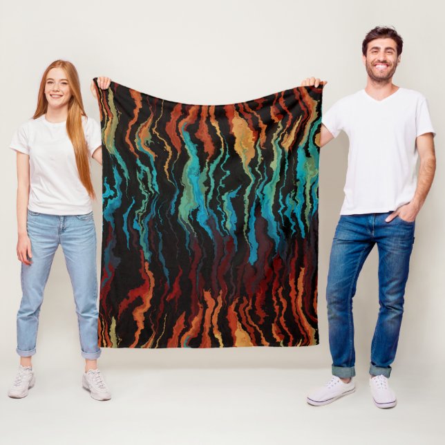 Manta Polar Mirando el abstracto del fuego (In situ)