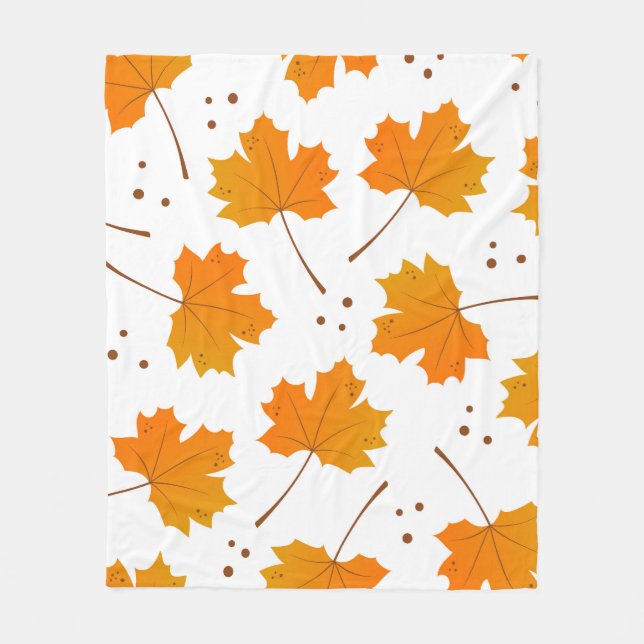 Manta Polar Mirth de Maple: Personalizados de hojas de otoño (Anverso)
