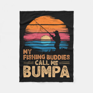 Manta Polar Mis Amigos De La Pesca Me Llaman Bumpa Retro Vinta