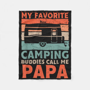Manta Polar Mis compañeros de camping favoritos me llaman Papa