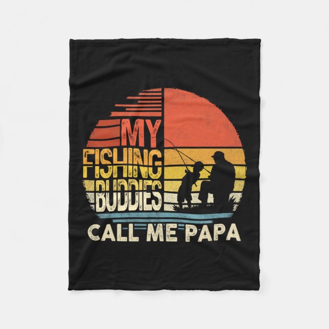 Manta Polar Mis compañeros de pesca me llaman Día del Padre de (Anverso)