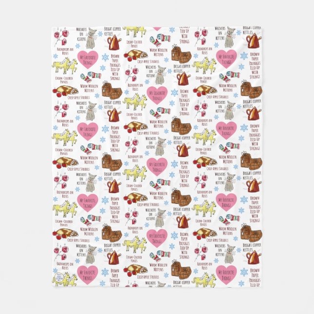 Manta Polar Mis cosas favoritas adoran el ambiente acogedor de (Anverso)