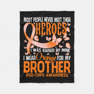 Manta Polar Mis Héroes Llevo Naranja Para Mis Hermanos Rsd Crp