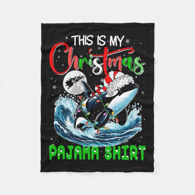 Manta Polar Mis Navidades Pajama Santa Orca Lover Ki (Anverso)