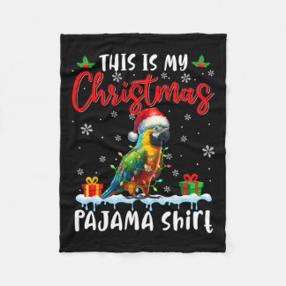 Manta Polar Mis Navidades Pajama Santa Parrot Animales Noches