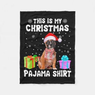 Manta Polar Mis Navidades Perro Bulldog Francés Pajama Puppy L