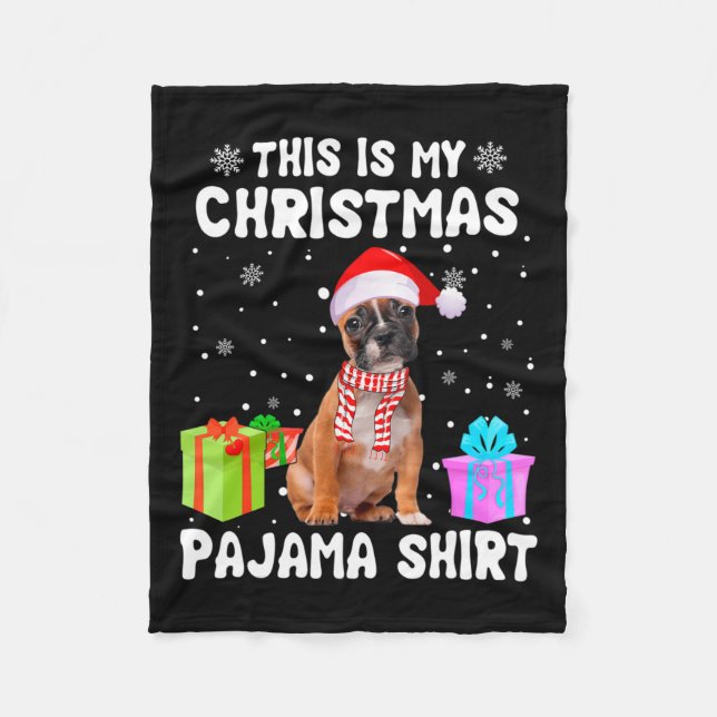 Manta Polar Mis Navidades Perro Bulldog Francés Pajama Puppy L (Anverso)