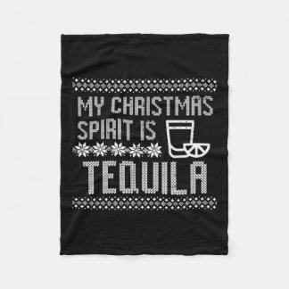Manta Polar Mis Navidades son espíritus Tequila Graciosos Homb