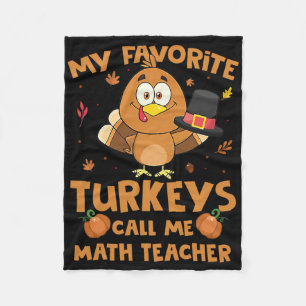 Manta Polar Mis pavos favoritos me llaman profesor de matemáti