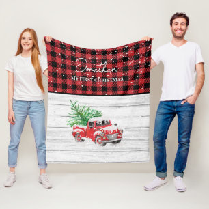 Manta Polar Mis primeros Navidades bebes de Navidad