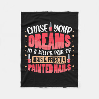 Manta Polar Mis sueños pintados con uñas