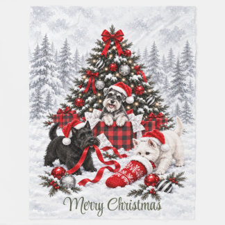 Manta Polar Mischief Scottie Schnauzer West de envoltorio de N