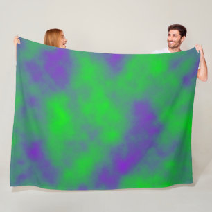 Manta Polar Misiones verdes y moradas
