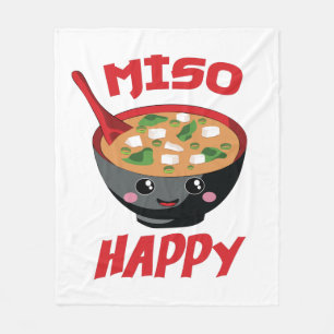 Manta Polar Miso Happy Funny Food Kawaii