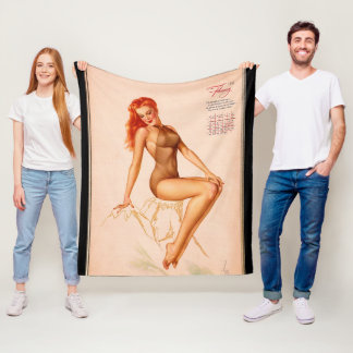 Manta Polar Miss Febrero Varga Chica 1946 Calendario de pines