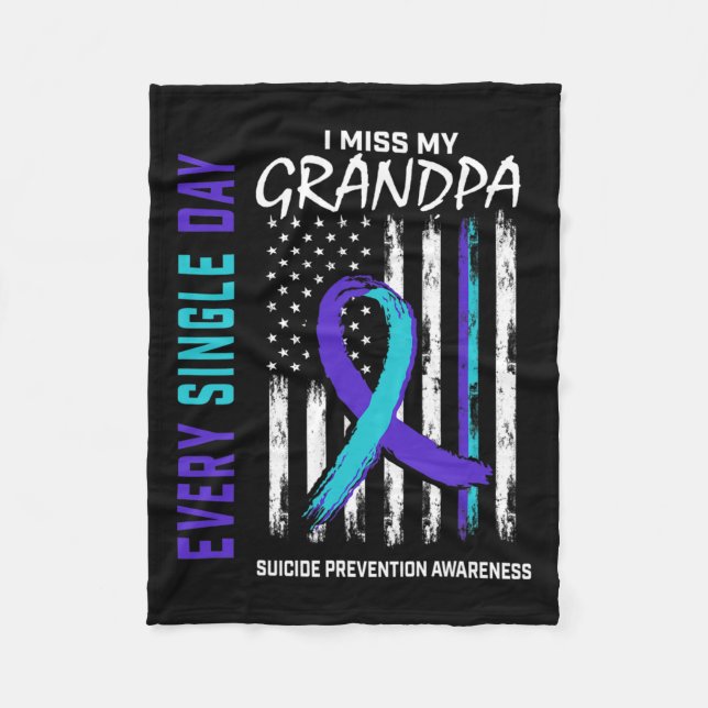 Manta Polar Miss My Grandpa Suicie Awareness Prevention Ameri (Anverso)