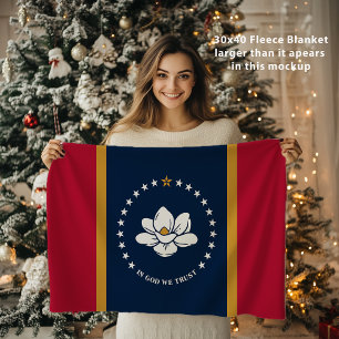 Manta Polar Mississippi New Flag Estados Unidos 30x40