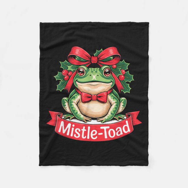 Manta Polar Mistle-toad Funny Christmas Toad Pun  (Anverso)