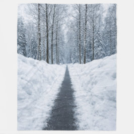 Manta Polar Misty Winter Forest Path Winter Landscape